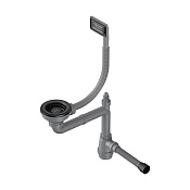 Omoikiri WK-1-UN GM Арматура для кухонных моек, универсальный перелив, цвет: вороненная сталь 4956833