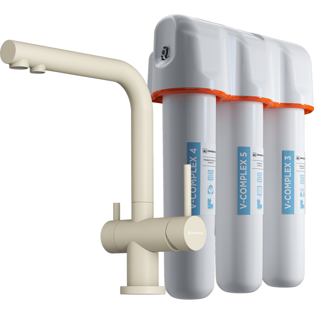 Omoikiri Смеситель для кухни с фильтром в комплекте, цвет: ваниль 4044.8028P