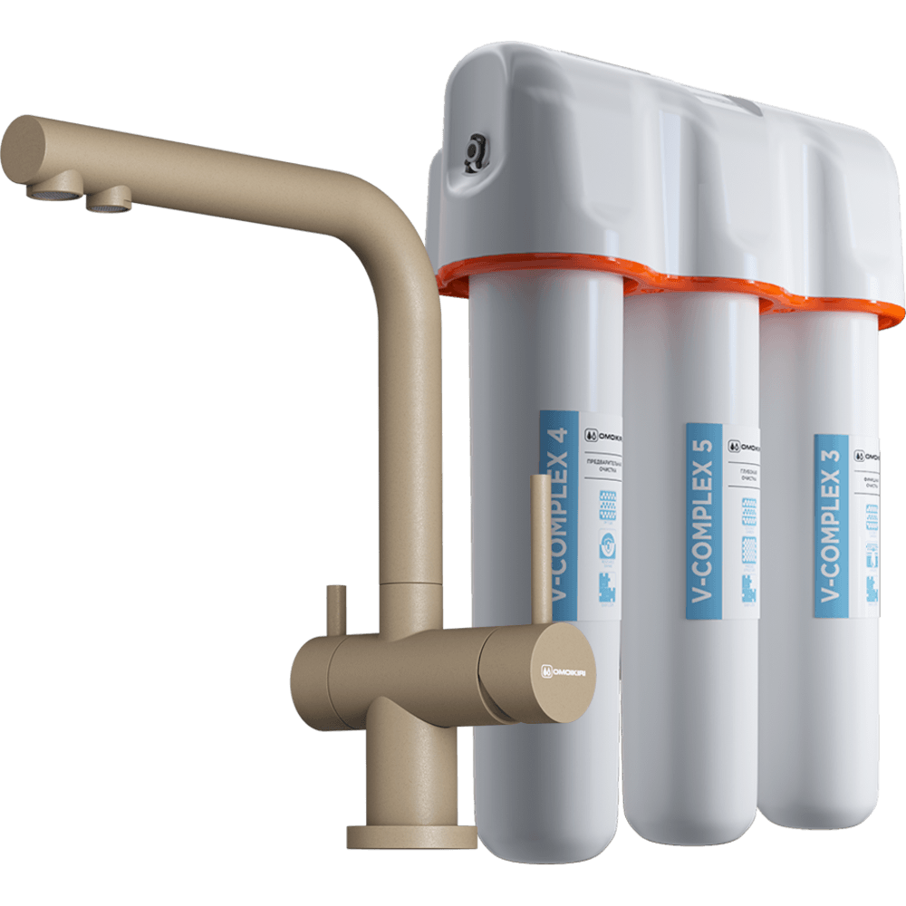 Omoikiri Смеситель для кухни с фильтром в комплекте, цвет: карамель 4217.8028P