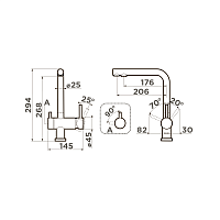 Omoikiri Смеситель для кухни с фильтром в комплекте, цвет: бежевый 4055.8028P