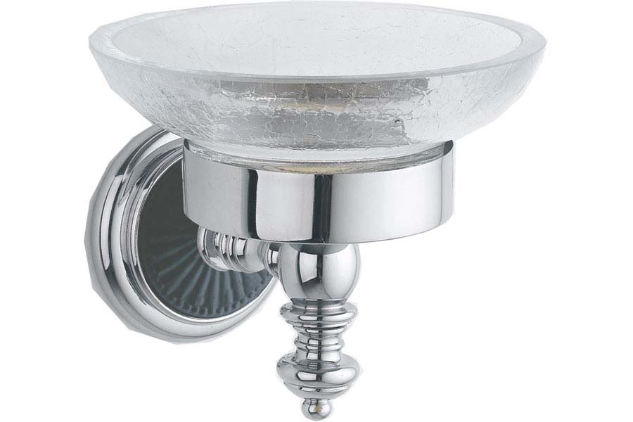 Boheme Vogue Мыльница со стеклянной чашей, подвесная, цвет: chrome 10183