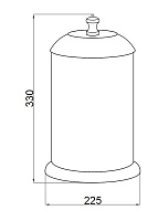 Boheme Vogue Ведро с крышкой напольное, 5 литров, цвет: chrome 10188