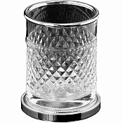 Boheme Murano Cristal Стакан настольный, стеклянный полупрозрачный, цвет: chrome 10217