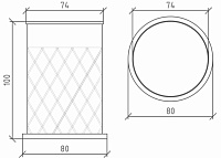 Boheme Murano Cristal Стакан настольный, стеклянный полупрозрачный, цвет: gold 10218