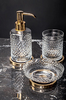 Boheme Murano Cristal Стакан настольный, стеклянный полупрозрачный, цвет: gold 10218
