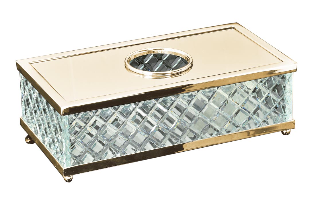 Boheme Murano Cristal Салфетница настольная 26,5х14 см, цвет: gold 10232