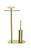 Boheme Venturo Стойка напольная - ершик, держатель бумаги, полочка, цвет: matt gold 10953-MG