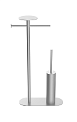 Boheme Venturo Стойка напольная - ершик, держатель бумаги, полочка, цвет: nickel brush 10953-NB