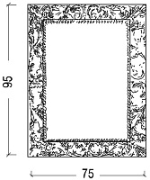 Boheme NeoArt Зеркало 75x95h см в поталевой раме, без посветки, цвет: gold 515-P