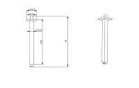 Boheme Qubic Кронштейн потолочный 33 см, цвет: black 629-QUBIC-B