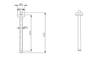 Boheme Uno Кронштейн потолочный 33 см, цвет: gold 629-UNO-G
