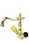 Boheme Royal Cristal Смеситель для раковины на 1 отв., без дк, длина излива 15 см, цвет: gold 292-Royal/CRST black