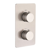 Boheme Cell Смеситель термостатический встраиваемый, 2 потреб., с внут. частью, цвет: nickel brush 134-2-NB