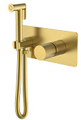 Boheme Stick Touch Гигиенический душ со смесителем и встраиваемой частью, цвет: matt gold 127-MG.2