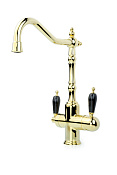 Boheme Kitchen Смеситель для кухни с возм. подключения фильтра, длина излива 23,1 см, цвет: gold 112-BLC