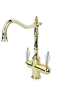 Boheme Kitchen Смеситель для кухни с возм. подключения фильтра, длина излива 23,1 см, цвет: gold 112-SW