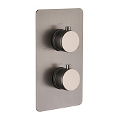 Boheme Cell Смеситель термостатический встраиваемый, 2 потребителя, с внут. частью, цвет: gun metall 134-2-GM