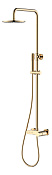 Boheme Stick Diamond Душевая стойка: смеситель, ручной душ, шланг, верхний душ, цвет: gold 128-GG