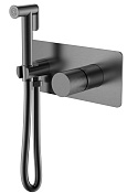 Boheme Stick Touch Гигиенический душ со смесителем и встраиваемой частью, цвет: gun metall 127-GM.2