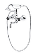 Boheme Royal Cristal Смеситель для ванны с душевым комплектом: ручной душ, шланг, цвет: chrome 273-Royal/CRST black