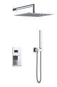 Boheme Qubic Душевой комплект встраиваемый - смеситель, верхний и ручной душ, цвет: chrome 474-3-CR