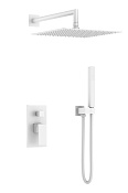 Boheme Qubic Душевой комплект встраиваемый - смеситель, верхний и ручной душ, цвет: matt white 474-3-MW
