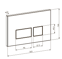 Boheme Кнопка смыва для инсталляции, пластик, цвет: gun metall 664-GM