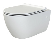 Boheme Bianca Унитаз подвесной 52,5х37 безободковый, смыв каскадный, крышка микролифт, цвет: white 963-SET-2-W