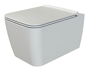 Boheme Zen Унитаз подвесной 51,8х37 безободковый, смыв каскадный, крышка микролифт, цвет: matt white 967-SET-MW