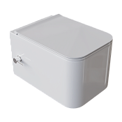 Boheme Mane Унитаз подвесной 53х34 безободковый, смыв каскадный, крышка микролифт, цвет: white 970-SET-2-W