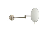 Boheme Косметическое зеркало подвесное, 3-х кратное увеличение, без подсветки, цвет: nickel brush 508-NB