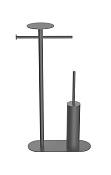 Boheme Venturo Стойка напольная - ершик, держатель бумаги, полочка, цвет: gun metall 10953-GM