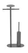 Boheme Venturo Стойка напольная - ершик, держатель бумаги, полочка, цвет: shine gun metall 10953-SGM