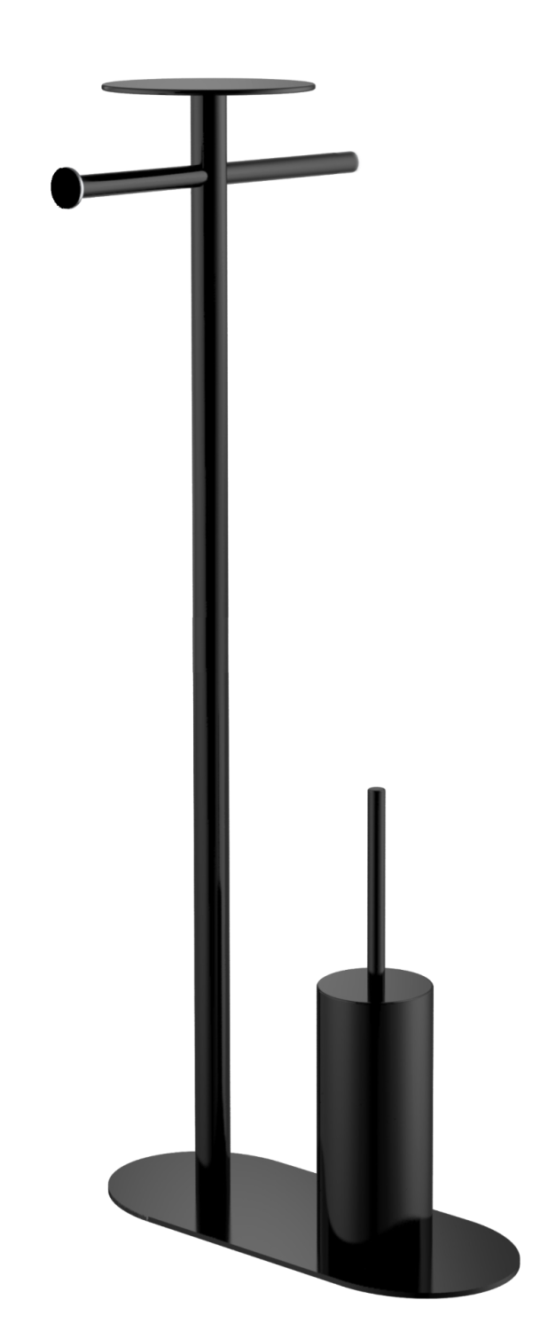 Boheme Venturo Стойка напольная - ершик, держатель бумаги, полочка, цвет: black 10953-B
