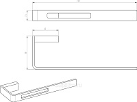 Boheme Q Полотенцедержатель 25 см, подвесной, цвет: bronze 10945-BR
