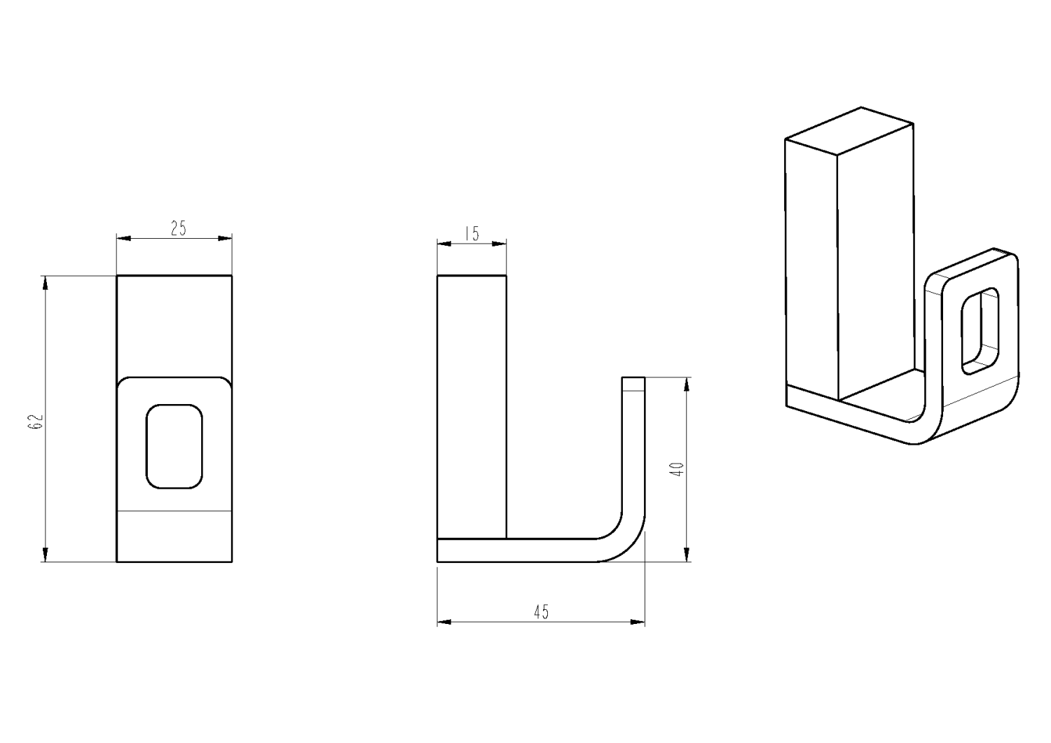 Boheme Q Крючок для полотенец, подвесной, цвет: bronze 10946-BR