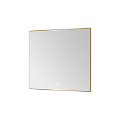 Boheme Modern Зеркало 80x70h см в металлической раме, с подсветкой и сенсором, цвет: matt gold 543-080-MG