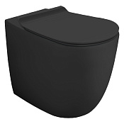 Simas Vignoni Унитаз приставной 36,5х56 см, безободковый, без крышки-сидения. цвет: antracite matt VI01 antracite matt