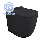 Simas Vignoni Унитаз приставной 36,5х56 см, безободковый, без крышки-сидения. цвет: antracite matt VI01VERT antracite matt