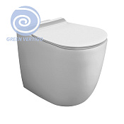 Simas Vignoni Унитаз приставной 36,5х56 см, безободковый, без крышки-сидения. цвет: белый глянцевый VI01VERTbi