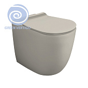 Simas Vignoni Унитаз приставной 36,5х56 см, безободковый, без крышки-сидения. цвет: sabbia matt VI01VERT sabbia matt