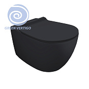 Simas Vignoni Унитаз подвесной 36,5х56 см, безободковый, без крышки-сидения. цвет: antracite matt VI18VERT antracite matt