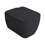 Simas Henges Унитаз подвесной 38х55 см, безободковый, без крышки-сидения. цвет: antracite matt HE18 antracite matt