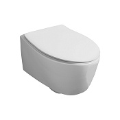 Simas Lft Spazio Унитаз подвесной 35х52 см, безободковый, без крышки-сидения. цвет: белый матовый LFT18 bi matt rimless