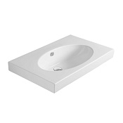 Simas Lft Spazio Раковина подвесная 80х49,5 см, перелив, без отвер. под смеситель, цвет: белый глянц LFT44bi*0
