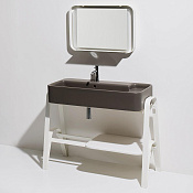 Simas Hop Раковина чаша 100х50 см, с переливом, цвет: moka matt HOP100 MOKA MATT