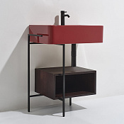 Simas Ratio Раковина чаша 75х46 см, без перелива, c 1 отверстием под смеситель, цвет: rubino RA75 RUBINO