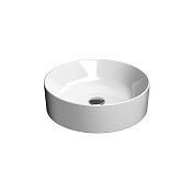 GSI Kube Раковина чаша d45x13h см, без перелива, с д/к, цвет: белый глянцевый 9427PVC11