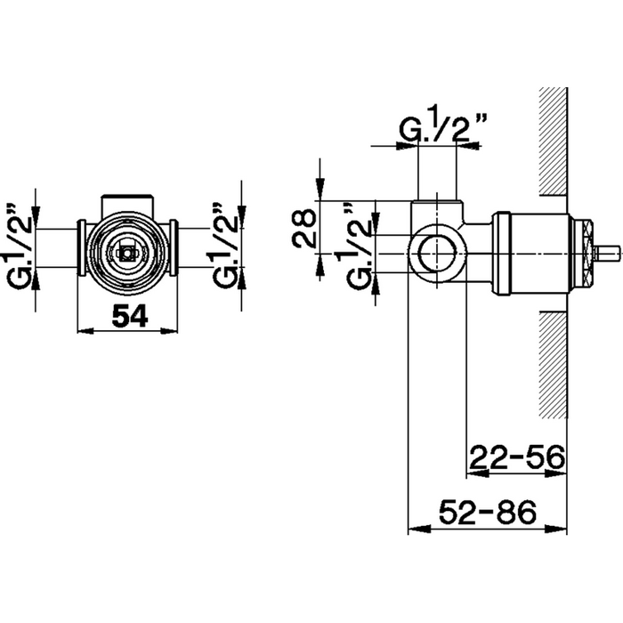 Cisal Cubic Встраиваемая часть смесителя для душа ZA00431104