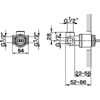 Cisal Cubic Встраиваемая часть смесителя для душа ZA00431104
